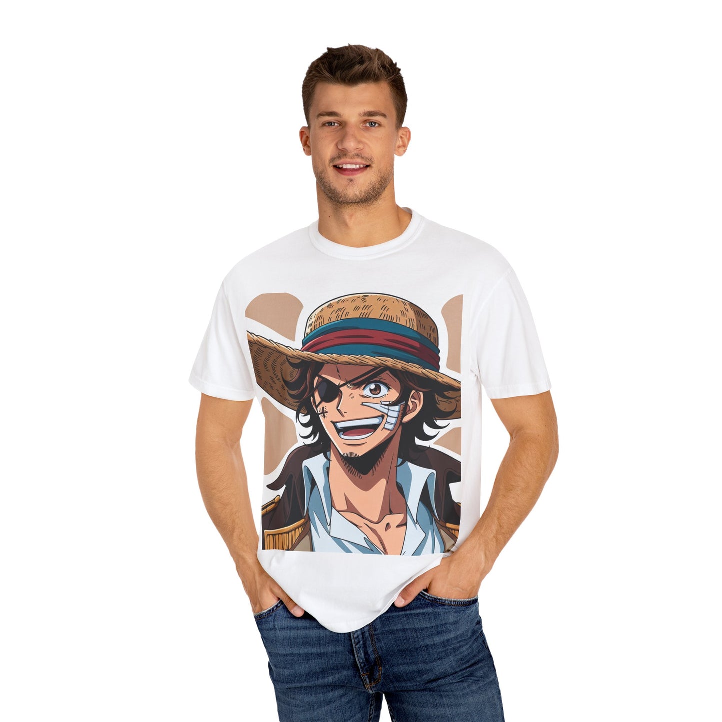 Copy of Unisex Garment-Dyed T-Shirt with Iconic Character Design - Perfect for Anime Fans