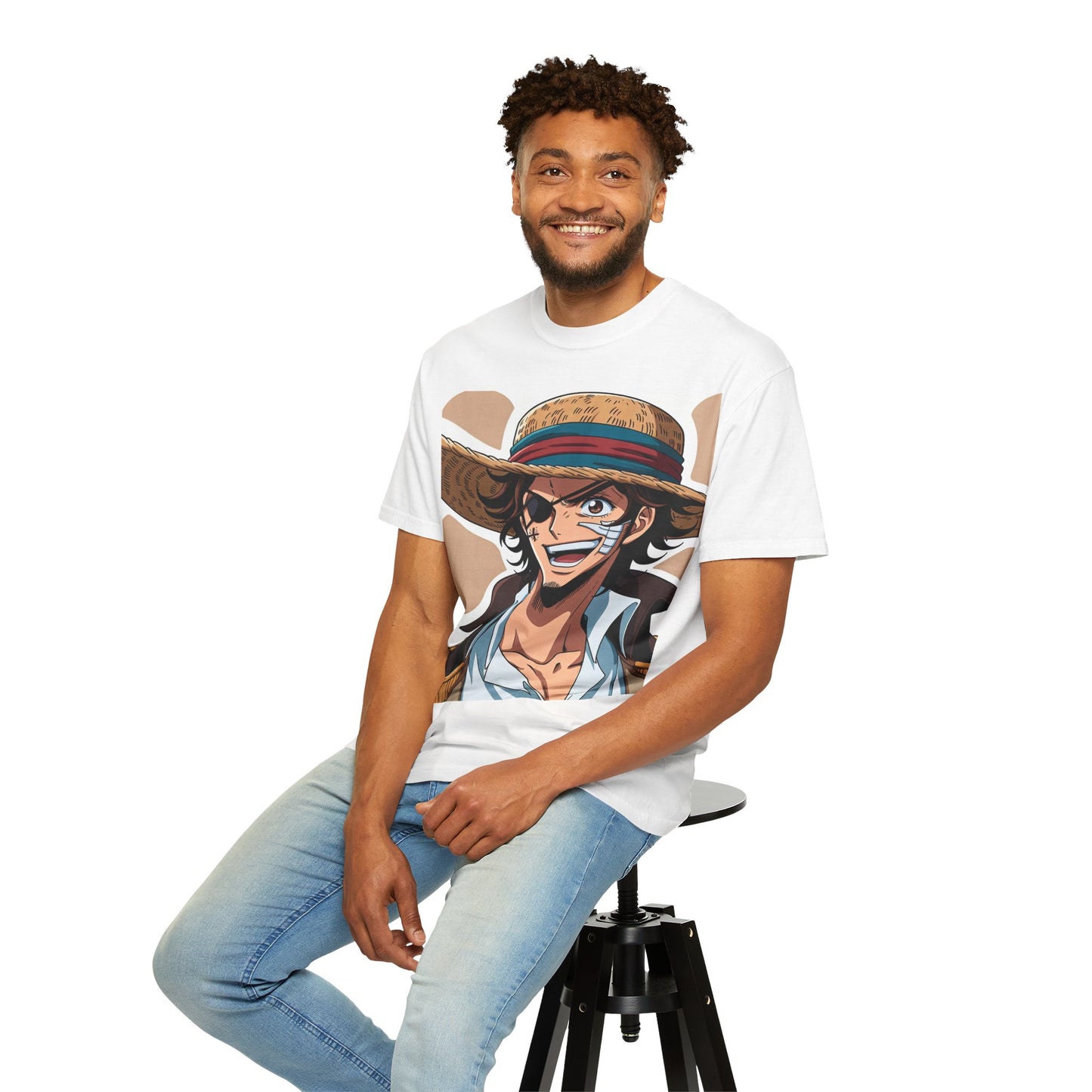 Copy of Unisex Garment-Dyed T-Shirt with Iconic Character Design - Perfect for Anime Fans