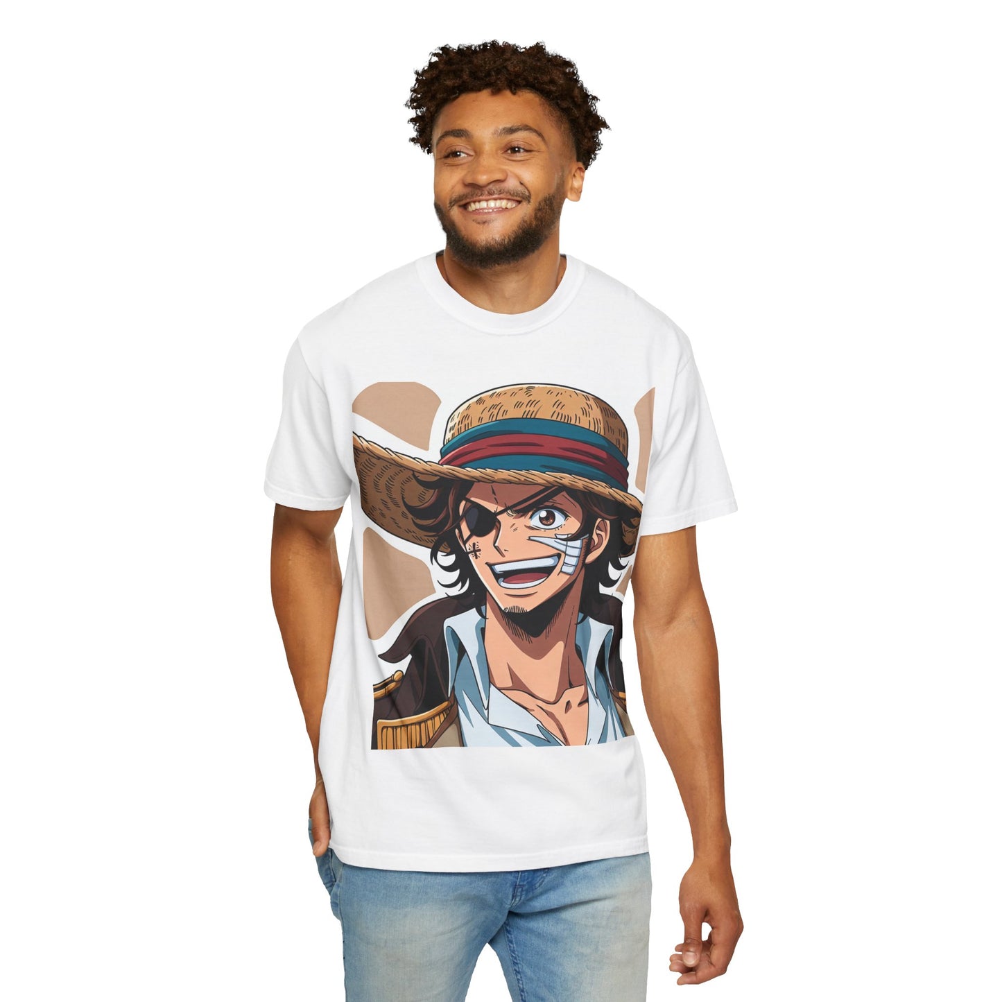 Copy of Unisex Garment-Dyed T-Shirt with Iconic Character Design - Perfect for Anime Fans